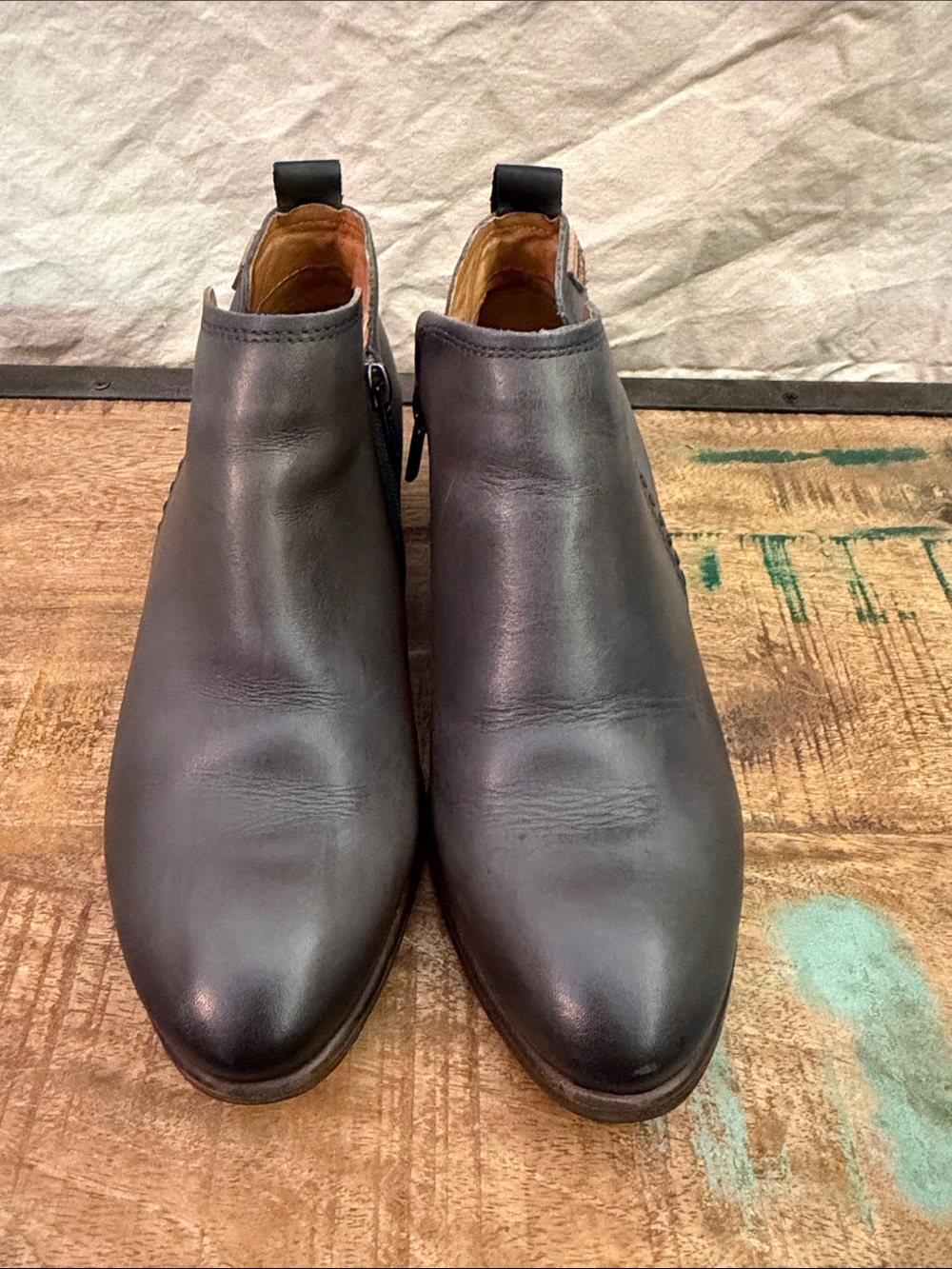 PIKOLINOS Black Leather Ankle Booties